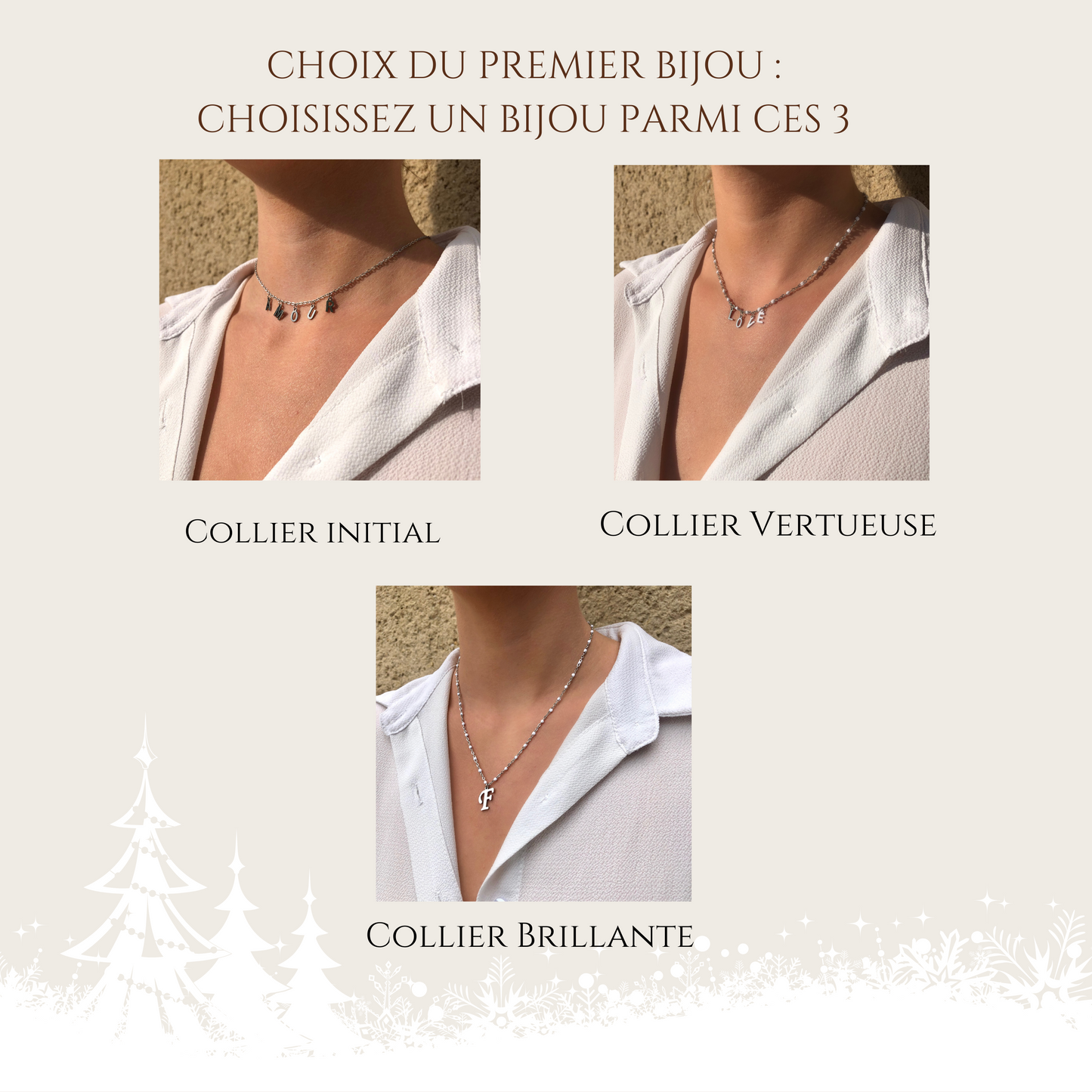 Coffret Argenté Personnalisé : 2 bijoux parmi 6