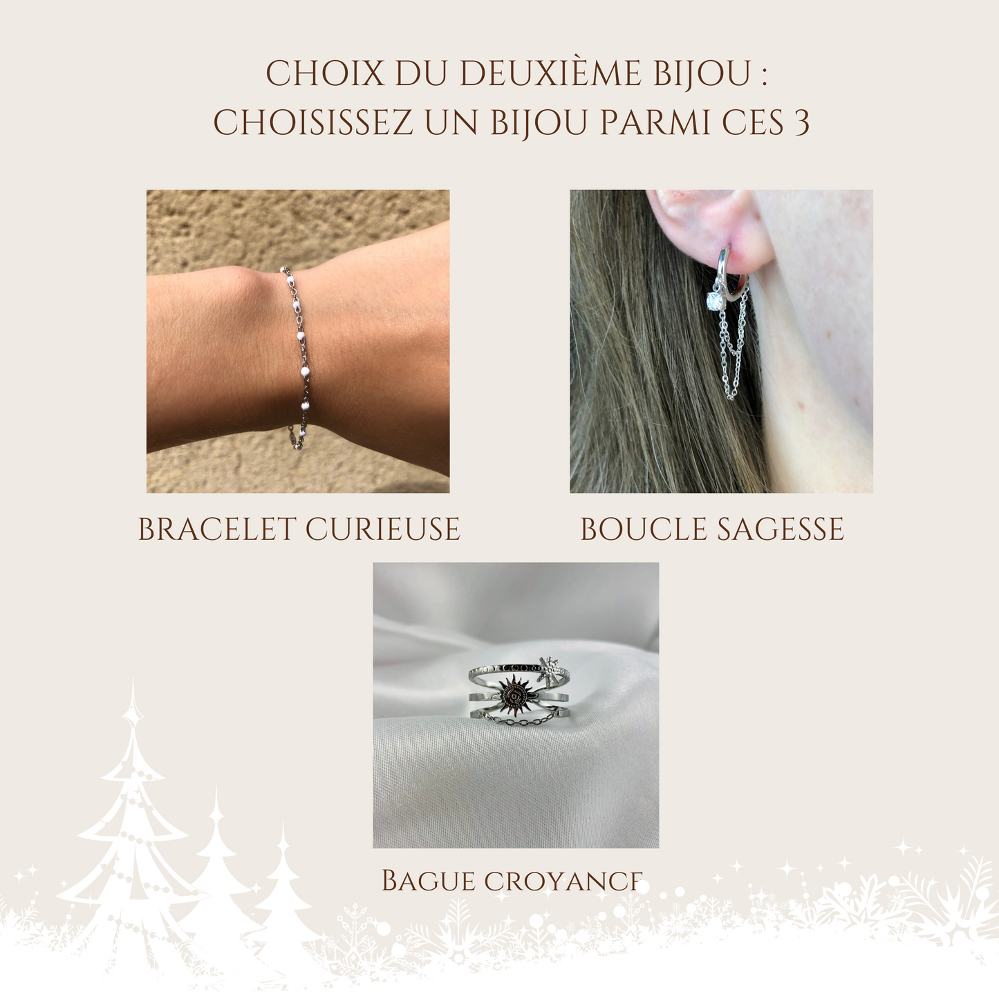 Coffret Argenté Personnalisé : 2 bijoux parmi 6
