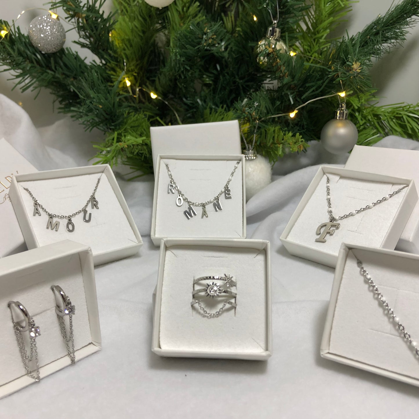 Coffret Argenté Personnalisé : 2 bijoux parmi 6